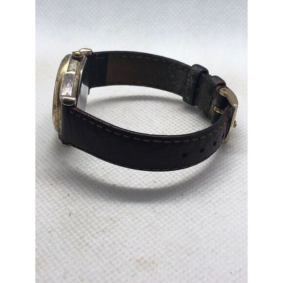 Fossil EC8738 Unisex Brown Leather Analog Beige Dial Quartz Wrist Watch XR70 - Picture 8 of 9